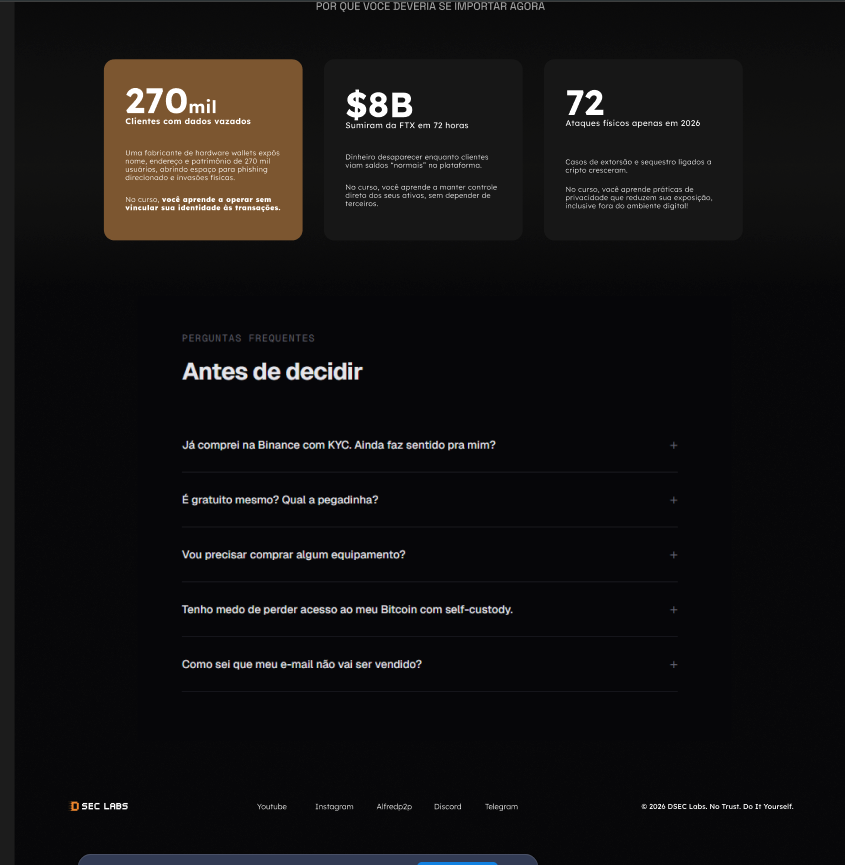 DSEC Labs — landing page
